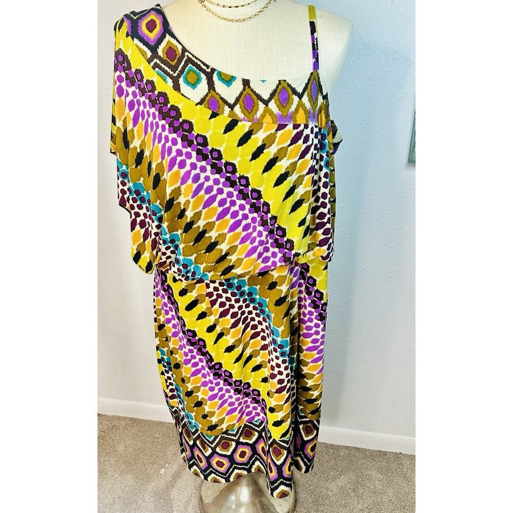 Soho Apparel Artsy Y2K Animal Print Dress Plus 2X Elastic Waist